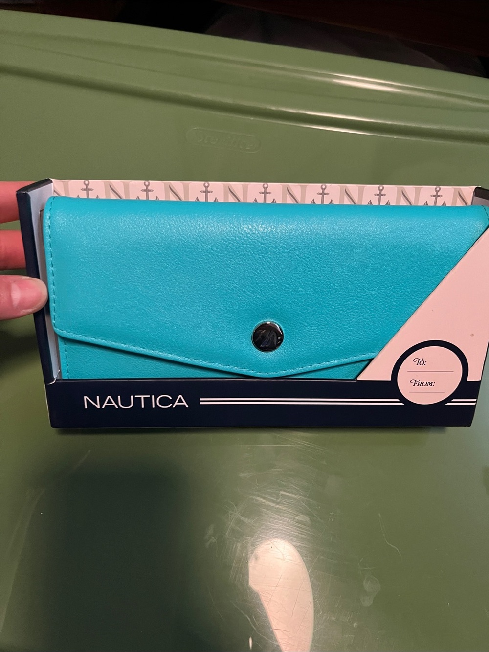 Nautica Turquoise Envelope Wallet